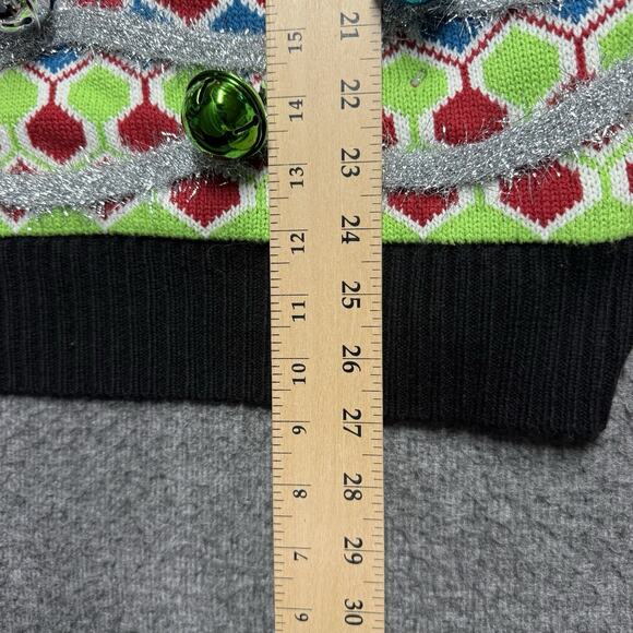 NWOT Spencer’s Merry Go F* Yourself Christmas Light Up Ugly Sweater Unisex Large - Picture 8 of 8